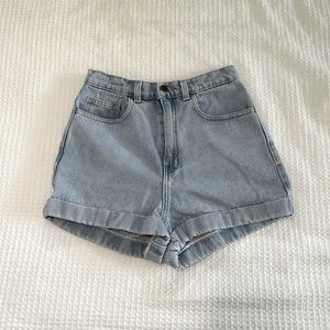 American Apparel jean shorts